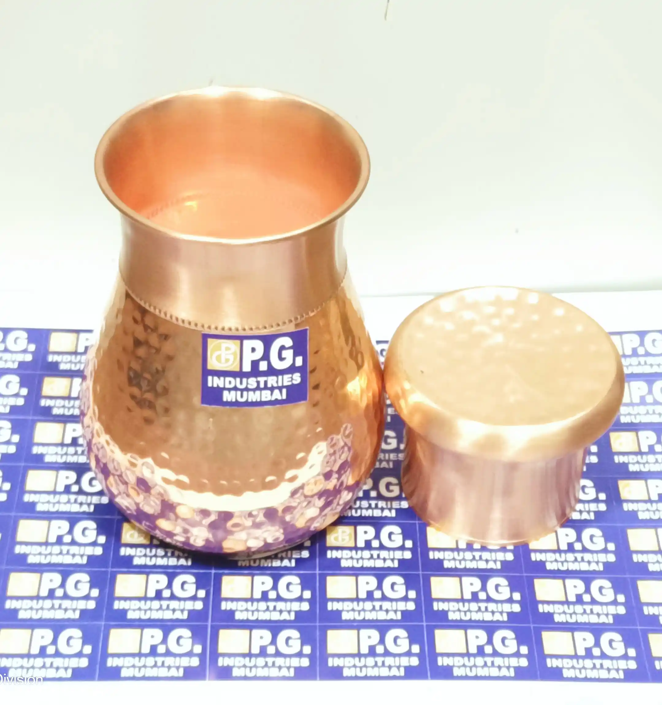 Copper rajwadi pot bedroom/table jar